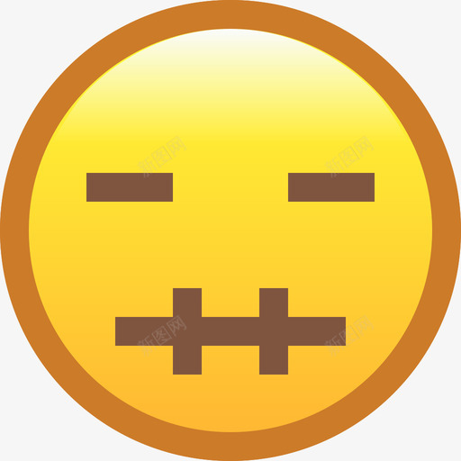 闭嘴情感颜色图标svg_新图网 https://ixintu.com 情感 闭嘴 颜色