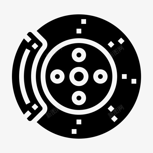 制动器汽车制动盘图标svg_新图网 https://ixintu.com 制动器 制动盘 汽车 行车 黑色