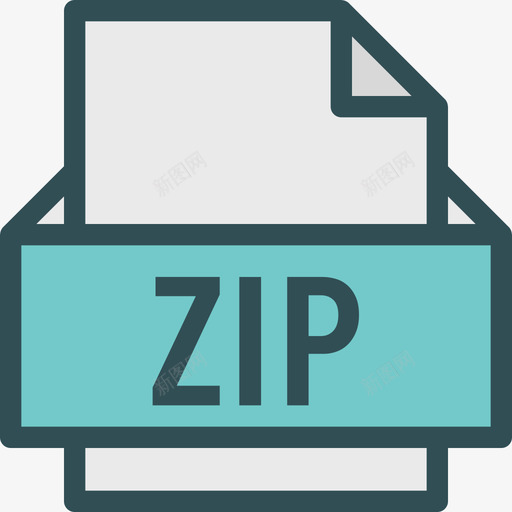 Zip格式2线型颜色图标svg_新图网 https://ixintu.com Zip 格式2 线型颜色