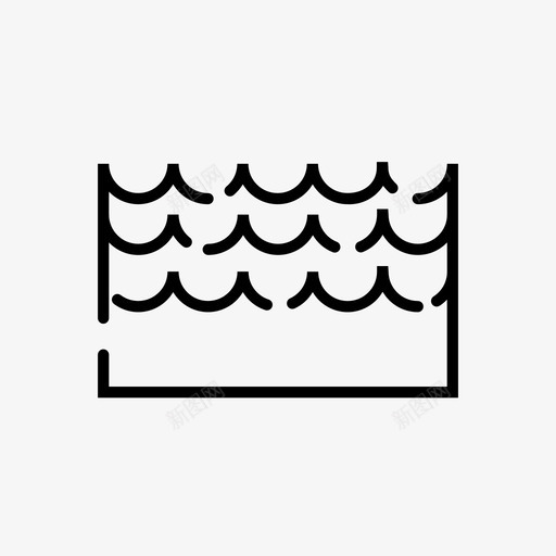 海湖自然图标svg_新图网 https://ixintu.com 河流 波浪 海 湖 自然