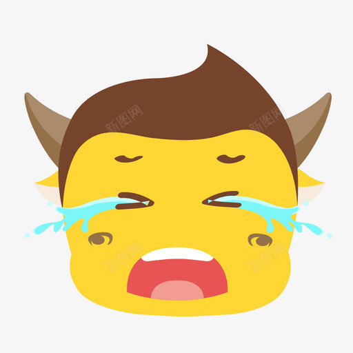 表情_13泪奔svg_新图网 https://ixintu.com 表情_13泪奔
