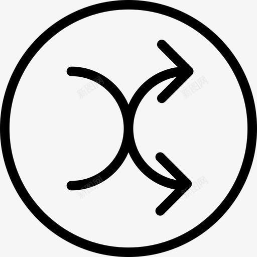 随机播放箭头3线性图标svg_新图网 https://ixintu.com 箭头3 线性 随机播放