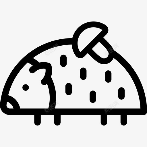 刺猬秋季元素直线型图标svg_新图网 https://ixintu.com 刺猬 直线型 秋季元素