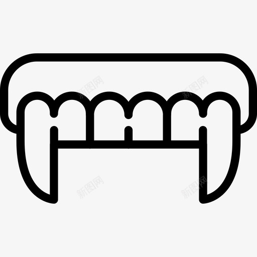 吸血鬼尖牙狂欢节线工艺线状图标svg_新图网 https://ixintu.com 吸血鬼尖牙 狂欢节线工艺 线状