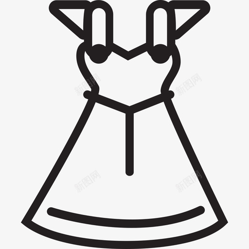 服装时尚和精品直线图标svg_新图网 https://ixintu.com 时尚和精品 服装 直线