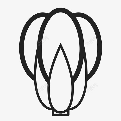白卷心菜农业食品图标svg_新图网 https://ixintu.com 农业 叶 植物 白卷心菜 蔬菜 食品