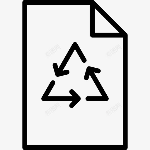 再生纸生态线工艺线状图标svg_新图网 https://ixintu.com 再生纸 生态线工艺 线状