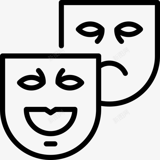 嘉年华面具嘉年华线工艺线性图标svg_新图网 https://ixintu.com 嘉年华线工艺 嘉年华面具 线性