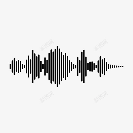 声音波形振幅音频图标svg_新图网 https://ixintu.com 声音波形 录音 振幅 音频