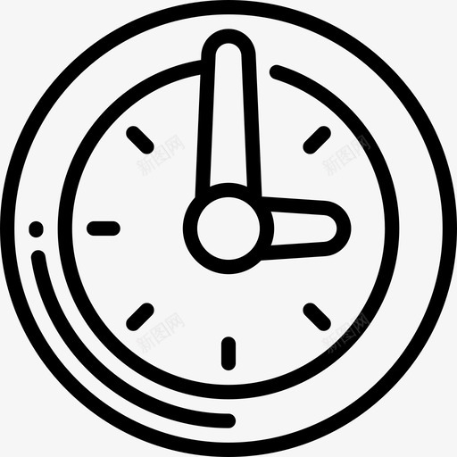 时钟回学校5直线图标svg_新图网 https://ixintu.com 回学校5 时钟 直线