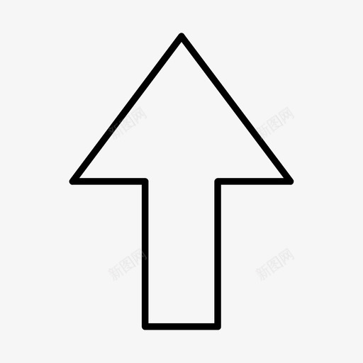 向上箭头方向指向图标svg_新图网 https://ixintu.com 向上箭头 指向 方向 方向朝下 顶部