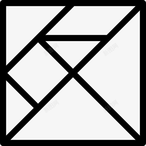 七巧板棋盘游戏线直线图标svg_新图网 https://ixintu.com 七巧板 棋盘游戏线 直线