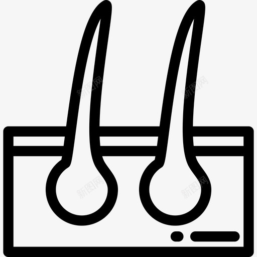 头发医学元素线性线状图标svg_新图网 https://ixintu.com 医学元素线性 头发 线状