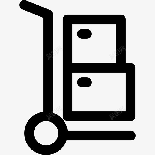 手推车工具和器具线性工业元件图标svg_新图网 https://ixintu.com 工具和器具 手推车 线性工业元件