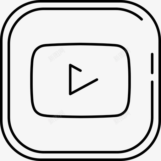 Youtube社交媒体10第128px行图标svg_新图网 https://ixintu.com Youtube 社交媒体10 第128px行