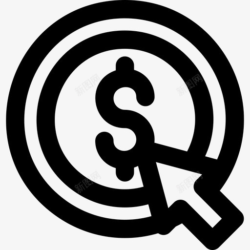 按点击付费搜索引擎优化和在线营销10线性图标svg_新图网 https://ixintu.com 按点击付费 搜索引擎优化和在线营销10 线性
