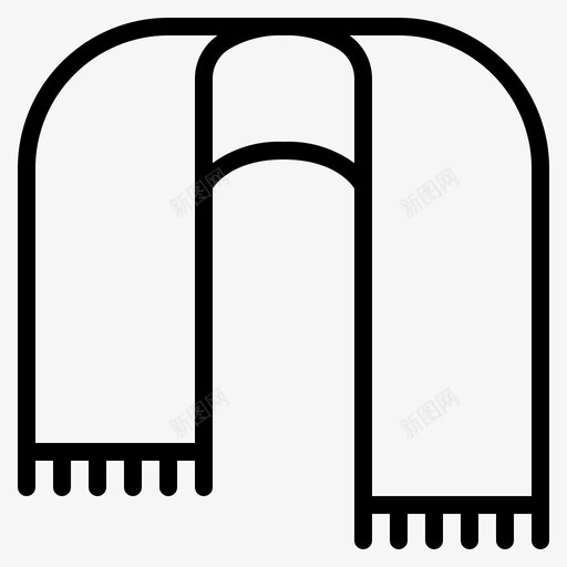围巾啦啦队足球图标svg_新图网 https://ixintu.com 啦啦队 围巾 披肩 足球 足球轮廓