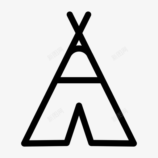 帐篷野营壁炉图标svg_新图网 https://ixintu.com 壁炉 帐篷 杂项 野营