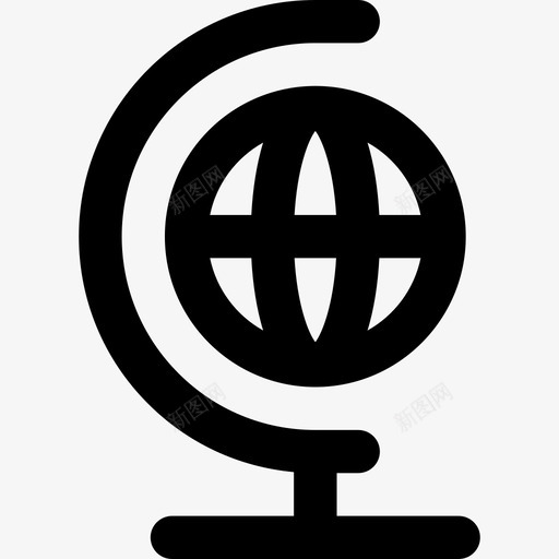 地球仪旅行元素汇编2线性图标svg_新图网 https://ixintu.com 地球仪 旅行元素汇编2 线性