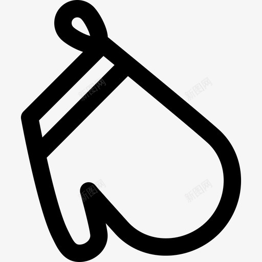 连指手套厨房用品线状图标svg_新图网 https://ixintu.com 厨房用品 线状 连指手套
