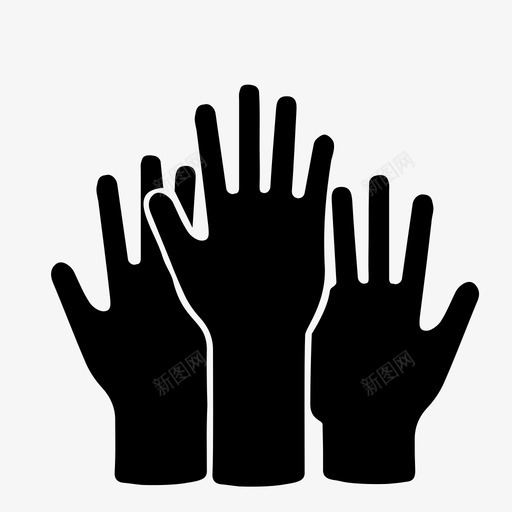 志愿者之手社区企业社会责任图标svg_新图网 https://ixintu.com 企业社会责任 外展 帮助 志愿者之手 社区