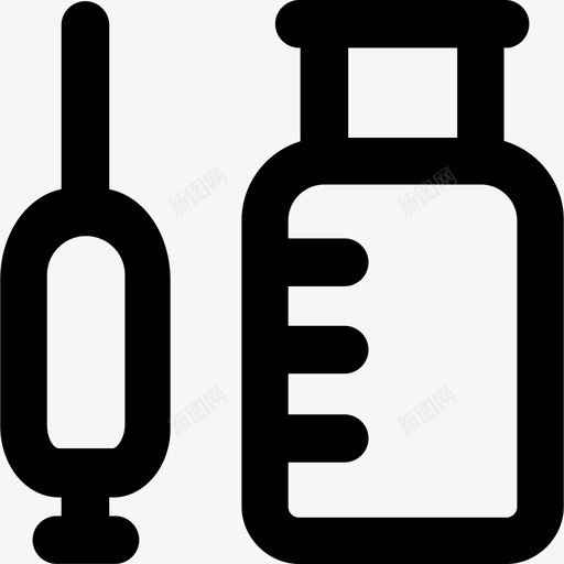 疫苗接种科学元素2粗体圆形图标svg_新图网 https://ixintu.com 疫苗接种 科学元素2 粗体圆形