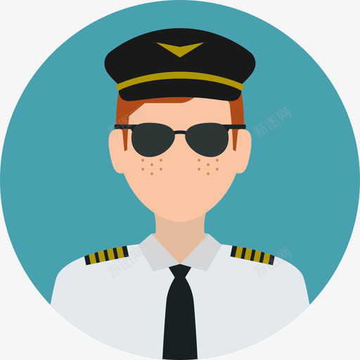 引航员服务人员圆形平面图标svg_新图网 https://ixintu.com 圆形平面 引航员 服务人员