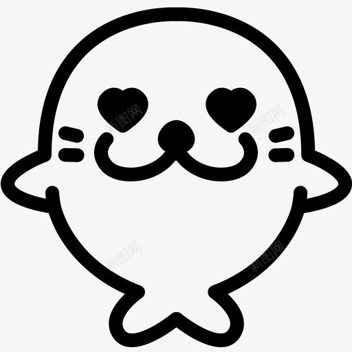 爱表情情感图标svg_新图网 https://ixintu.com 印章 印章表情线 情感 感觉 爱 表情