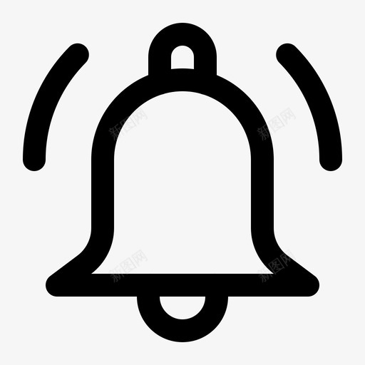 警报开启铃声响亮图标svg_新图网 https://ixintu.com 响亮 声音 用户界面线路图标设置 警报开启 铃声