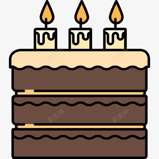 生日蛋糕食品和饮料12彩色128px图标svg_新图网 https://ixintu.com 彩色128px 生日蛋糕 食品和饮料12