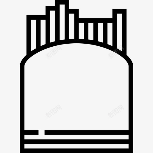 薯条食物7直系图标svg_新图网 https://ixintu.com 直系 薯条 食物7