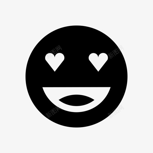 爱表情情感图标svg_新图网 https://ixintu.com 喜欢 情感 情感图标 爱 表情