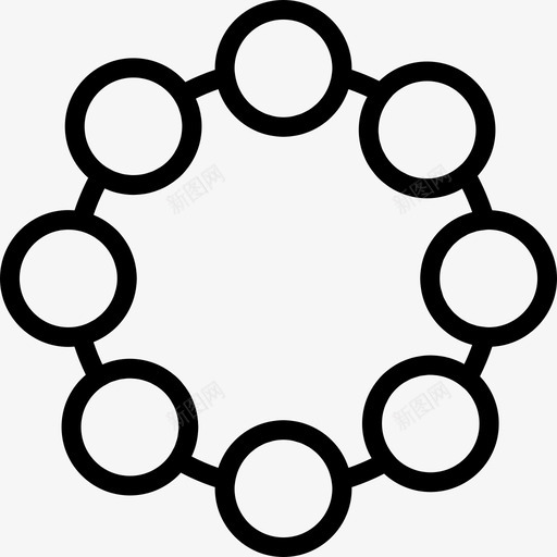 珠子宗教元素直线图标svg_新图网 https://ixintu.com 宗教元素 珠子 直线