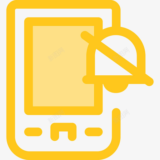 手机触点6黄色图标svg_新图网 https://ixintu.com 手机 触点6 黄色