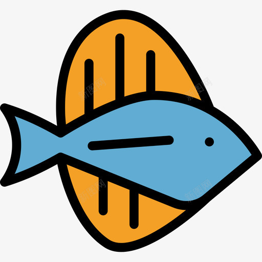 鱼海洋生物线颜色线颜色图标svg_新图网 https://ixintu.com 海洋生物线颜色 线颜色 鱼
