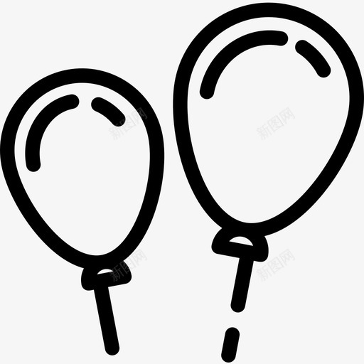 气球生日派对的图标直线的svg_新图网 https://ixintu.com 气球 生日派对的图标 直线的