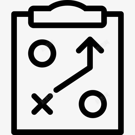 游戏计划棋盘防守图标svg_新图网 https://ixintu.com linewerk运动足球 棋盘 游戏计划 目标 策略 进攻 防守