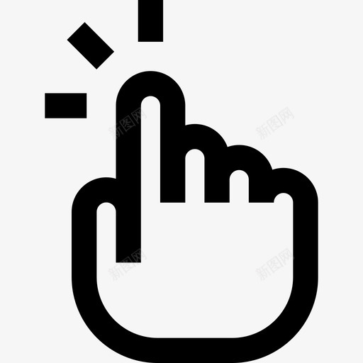 轻拍手和手势线性图标svg_新图网 https://ixintu.com 手和手势 线性 轻拍