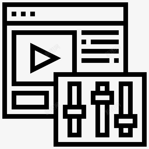 面板调整控制图标svg_新图网 https://ixintu.com 云技术线 控制 数据 网站 调整 面板