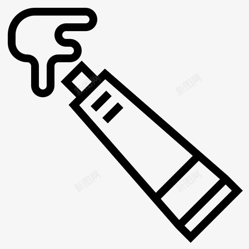 水彩管油漆管文具图标svg_新图网 https://ixintu.com 文具 水彩管 油漆管
