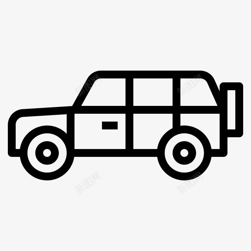 越野4x4汽车图标svg_新图网 https://ixintu.com 4x4 交通工具 汽车 越野 越野车