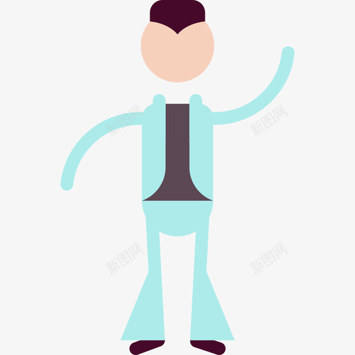 迪斯科音乐流派平调图标svg_新图网 https://ixintu.com 平调 迪斯科 音乐流派