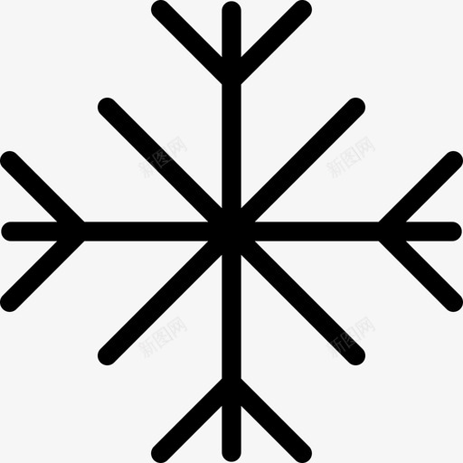 雪花圣诞元素直线型图标svg_新图网 https://ixintu.com 圣诞元素 直线型 雪花