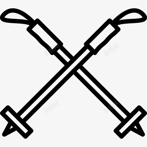 波兰冬季运动直线型图标svg_新图网 https://ixintu.com 冬季运动 波兰 直线型