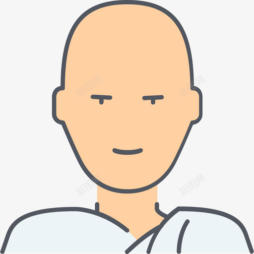 和尚宗教9颜色图标svg_新图网 https://ixintu.com 和尚 宗教9 颜色