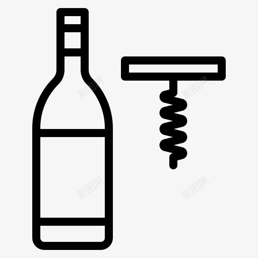 酒瓶酒精庆祝图标svg_新图网 https://ixintu.com 庆祝 开瓶器 酒瓶 酒精 饮料