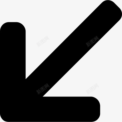 对角线箭头指针3实心图标svg_新图网 https://ixintu.com 实心 对角线箭头 指针3