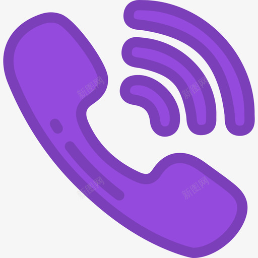 Viber社交媒体7线性颜色图标svg_新图网 https://ixintu.com Viber 社交媒体7 线性颜色