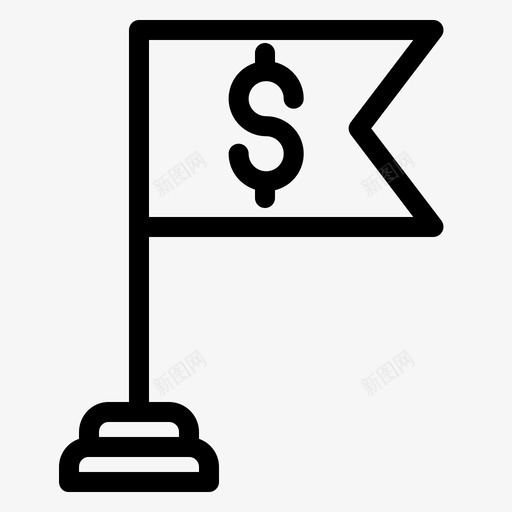 商业与金融成就旗帜图标svg_新图网 https://ixintu.com 商业与金融 成就 旗帜 目标 金钱