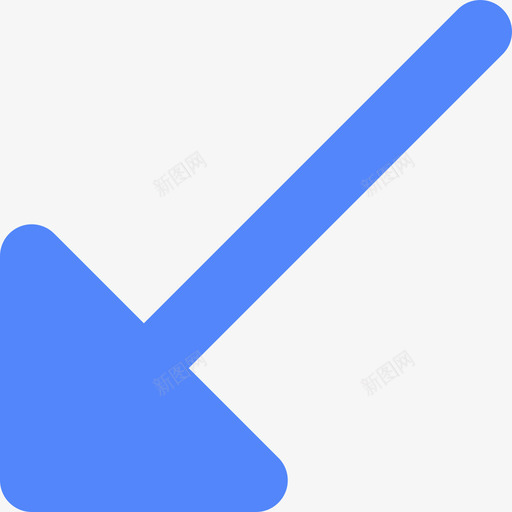 对角箭头箭头6扁平图标svg_新图网 https://ixintu.com 对角箭头 扁平 箭头6